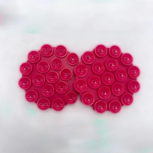 Red Double sided round sticky grippy