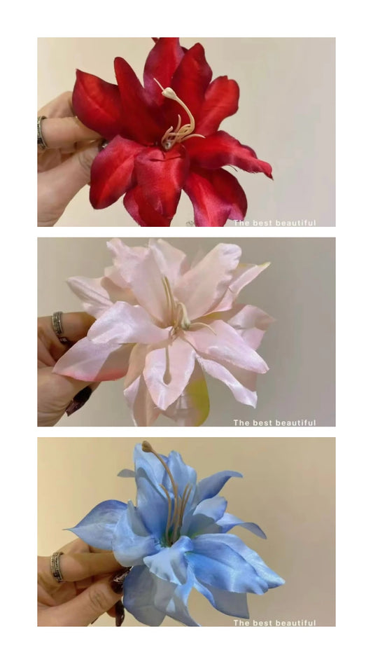 Orchid hair clip