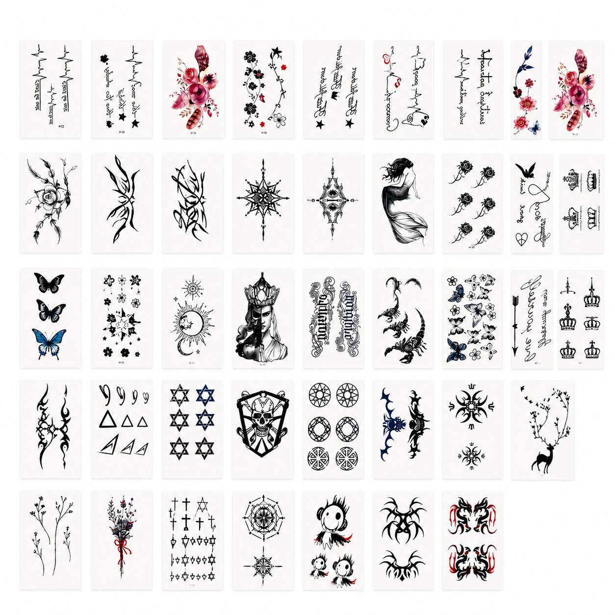 Waterproof Temporary Tattoo Set
