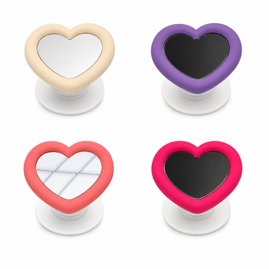 Heart mirror pop socket