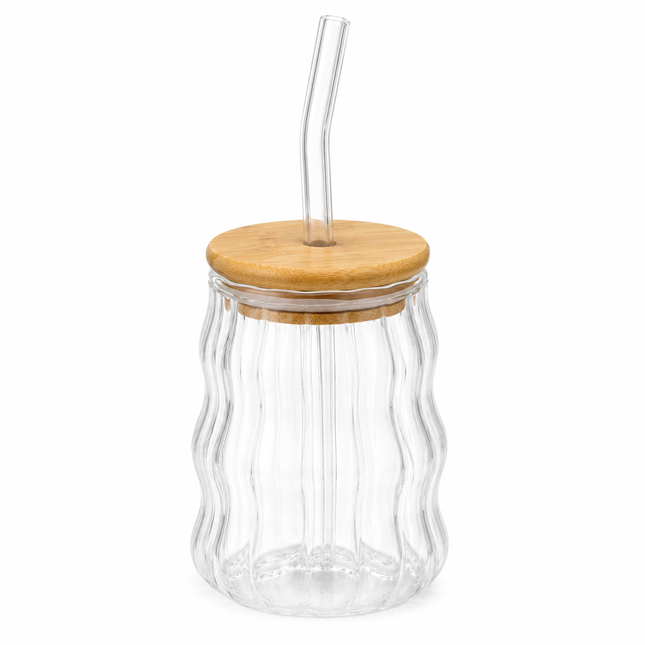 Reusable Glass Sipper With Straw
