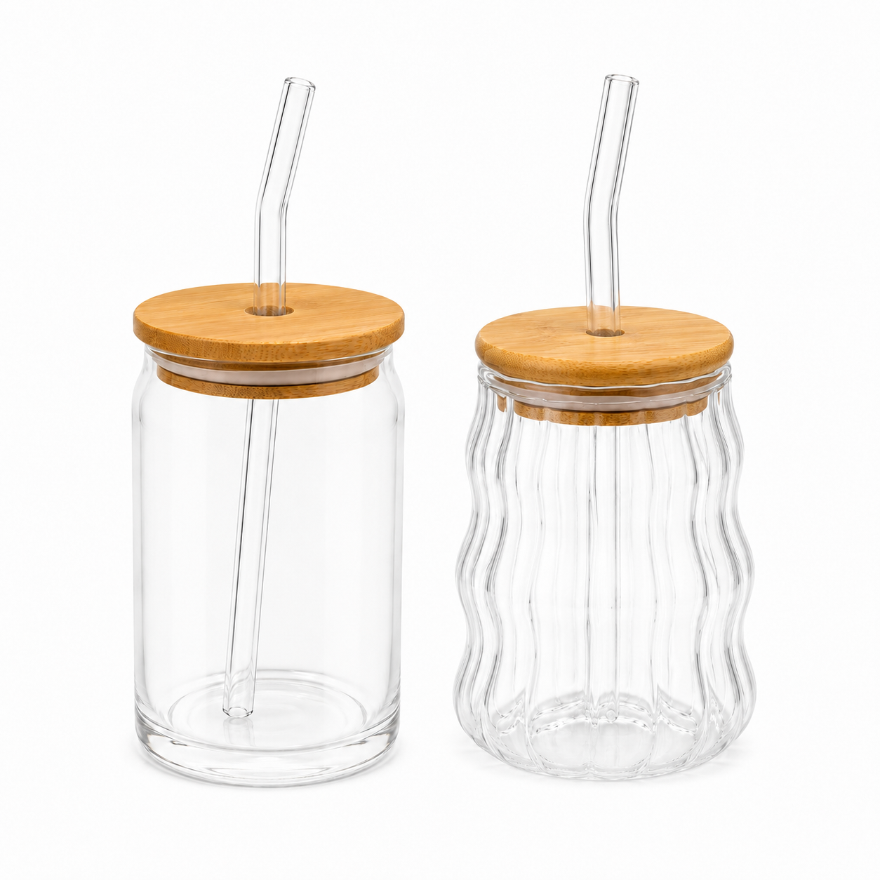 Reusable Glass Sipper With Straw