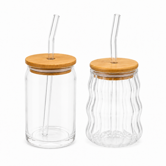 Reusable Glass Sipper With Straw