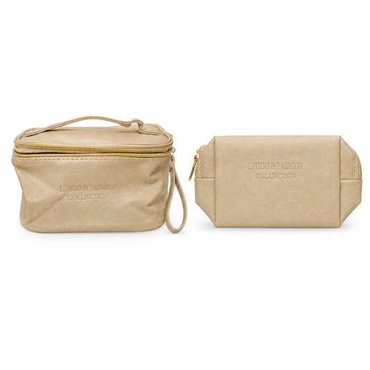 Travel Makeup Pouch Beige