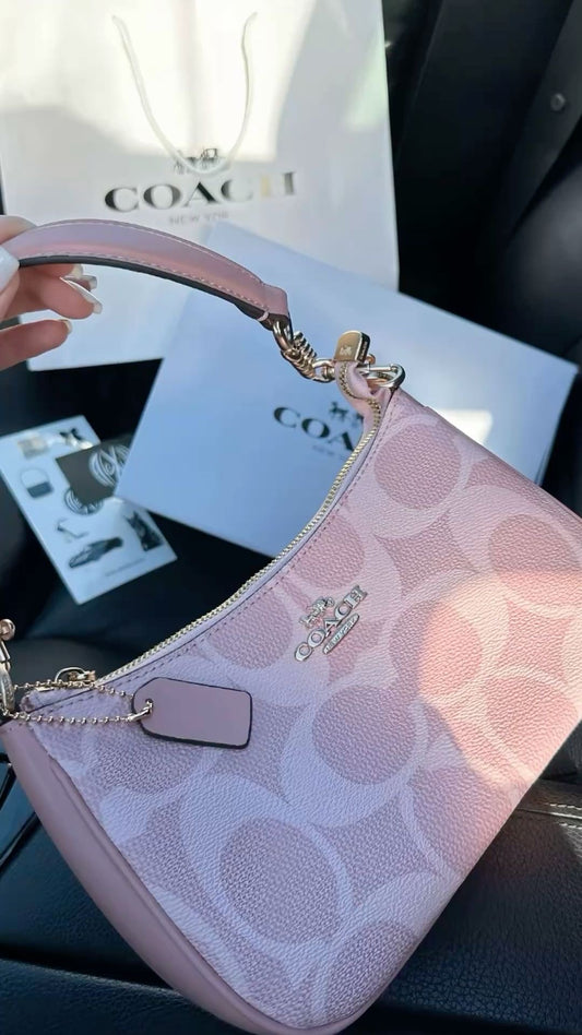 Pink Coach Terry shoulder bag(WITH DUST BAG BUT WITH KARFT BOX) (IMMEDIATE DELIVERY AVAILABLE)(HIGH QUALITY)