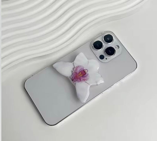 White Orchid Grip Pop socket