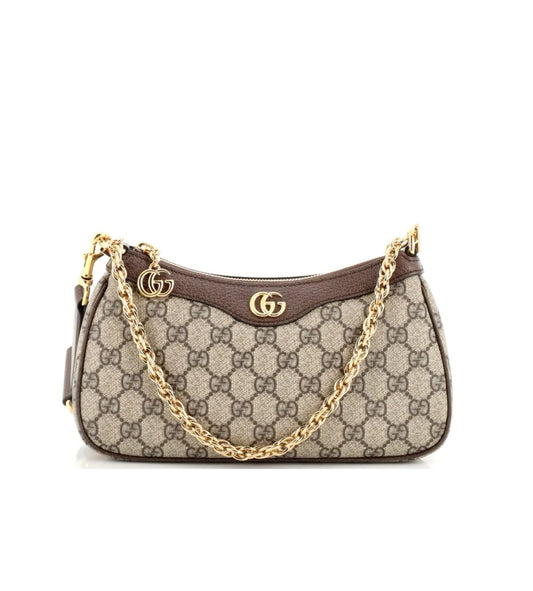 Beige/Ebony with Dark Brown Leather Trim Gucci Jackie 1961 Small GG (15-20 DAYS DELIVERY TIME)(WITH BOX)