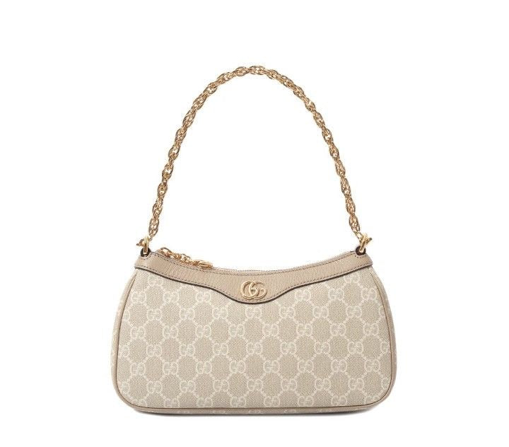 Beige/Ebony with Brown Leather Trim Gucci Jackie 1961 Small GG (15-20 DAYS DELIVERY TIME)(WITH BOX)