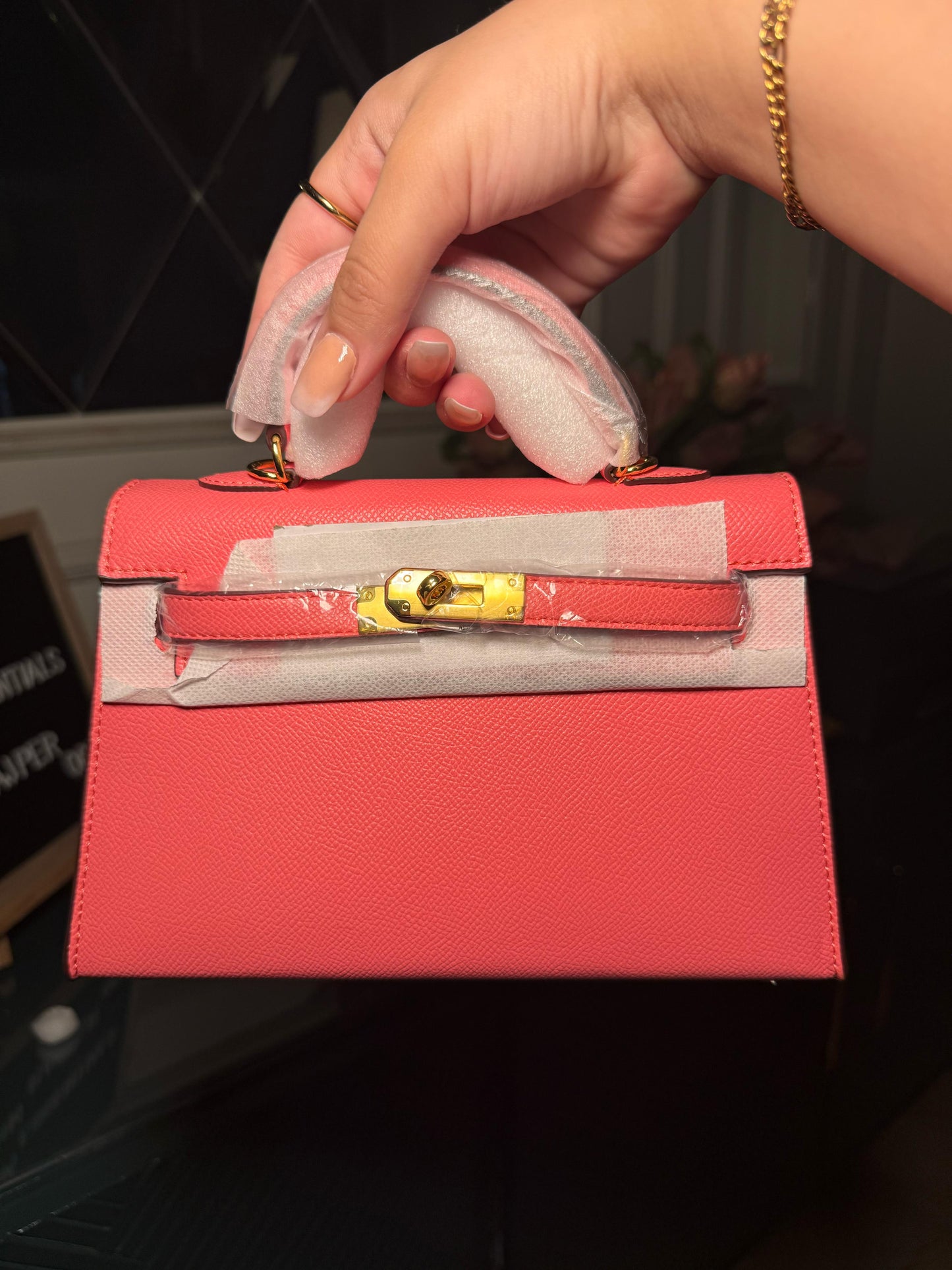 Pink mini Kelly bag (instock)