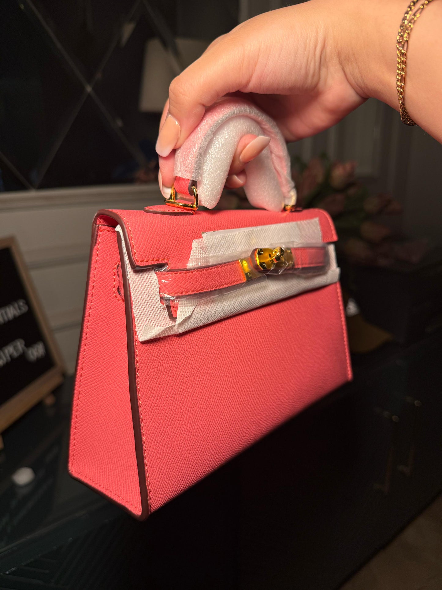 Pink mini Kelly bag (instock)