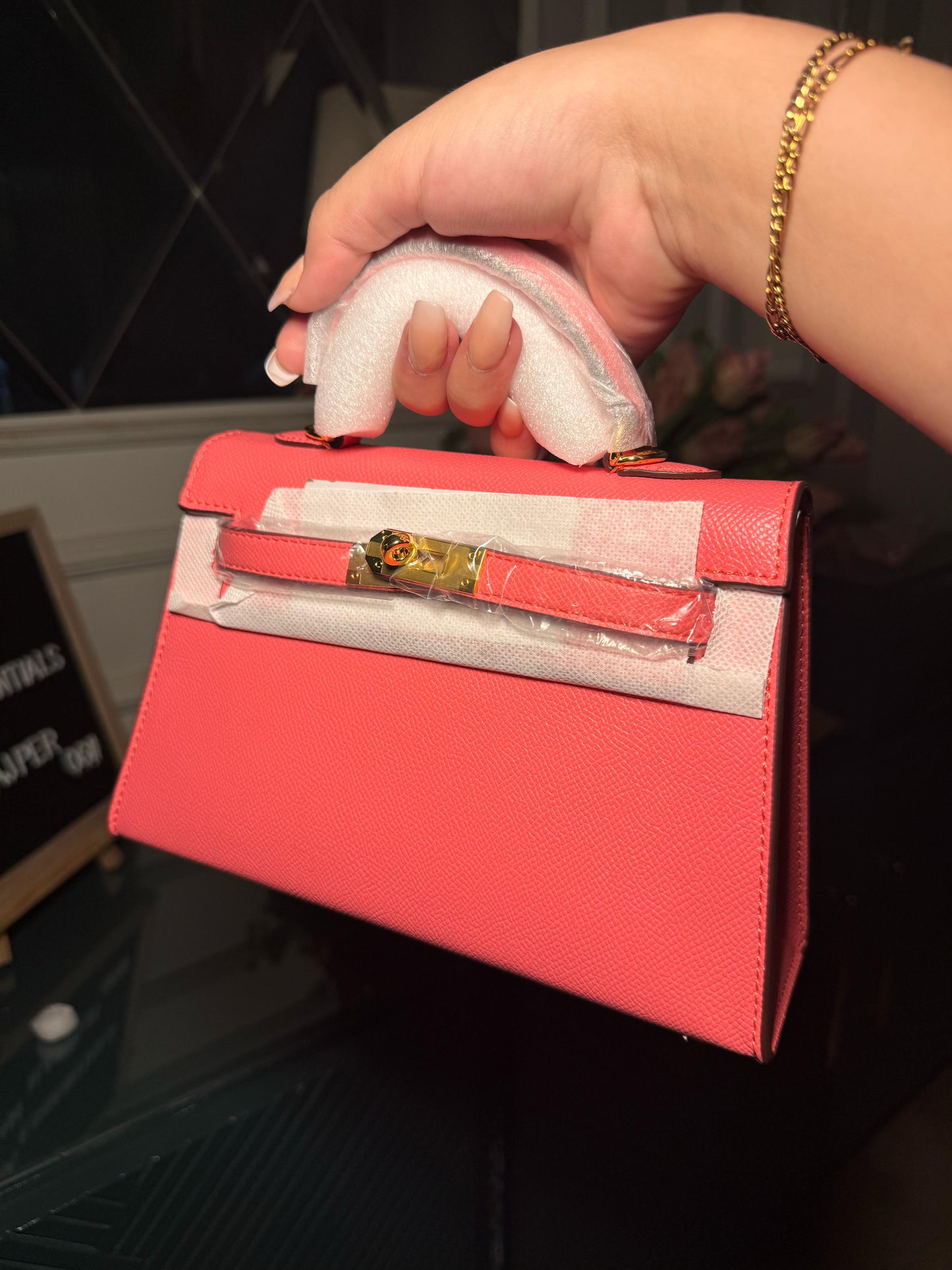 Pink mini Kelly bag (instock)