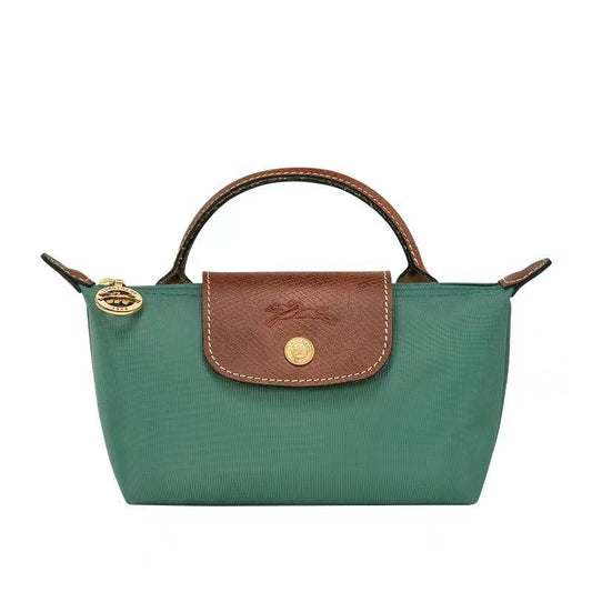 Green with brown flap Mini champ bags with long straps (15-20 days delivery time)