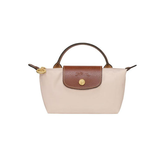 Beige with brown flap Mini champ bags with long straps (INSTOCK)