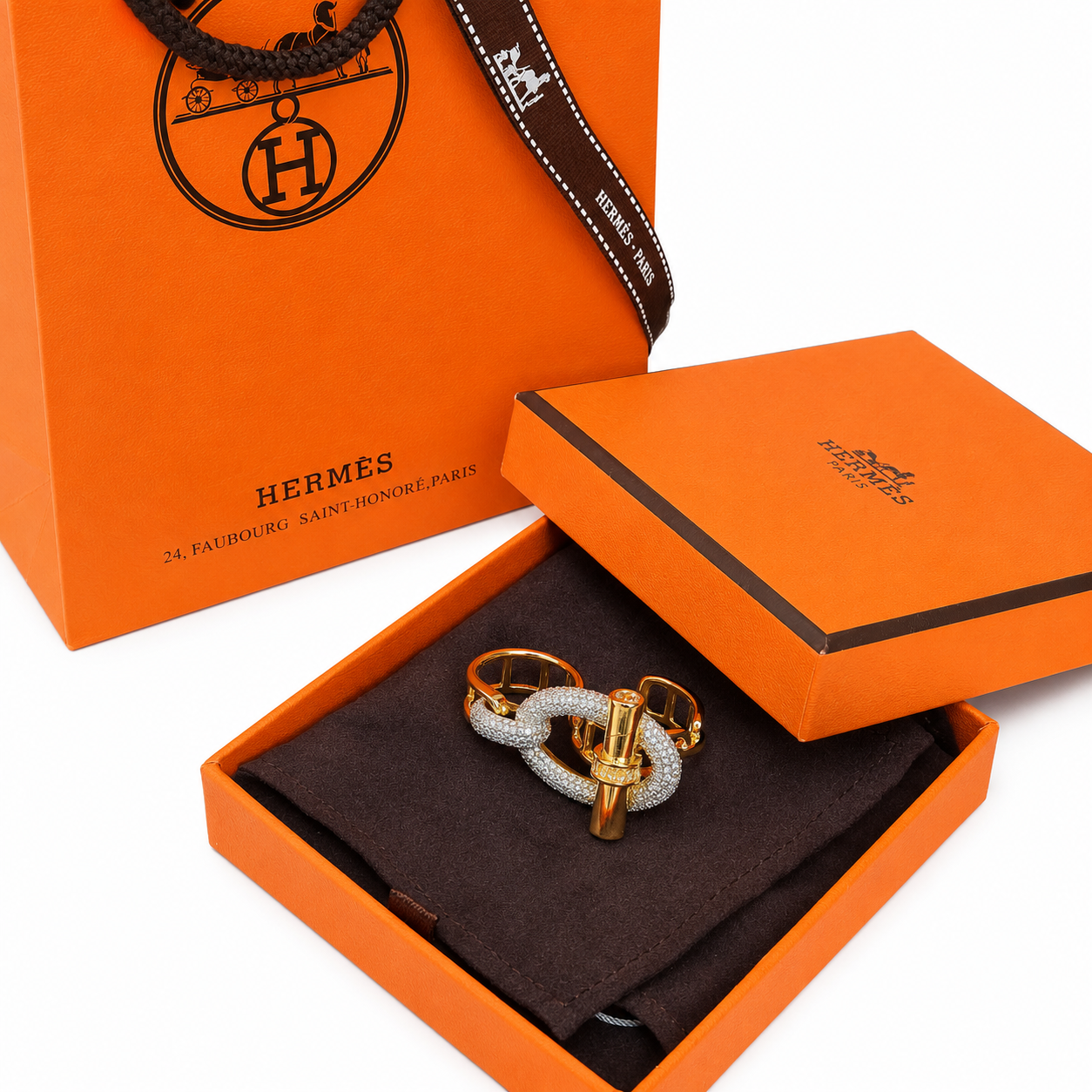 Hermes Ring( With Box & Proper Packaging)