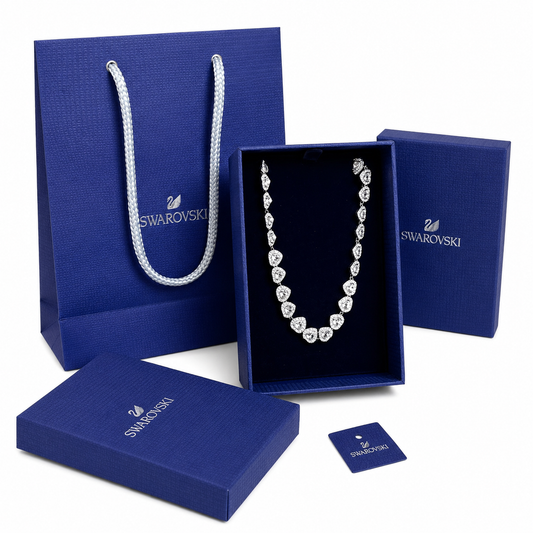 Ariana Grande x Swarovski necklace Mixed cuts, Heart, White, Rhodium plated(with box & proper packaging)