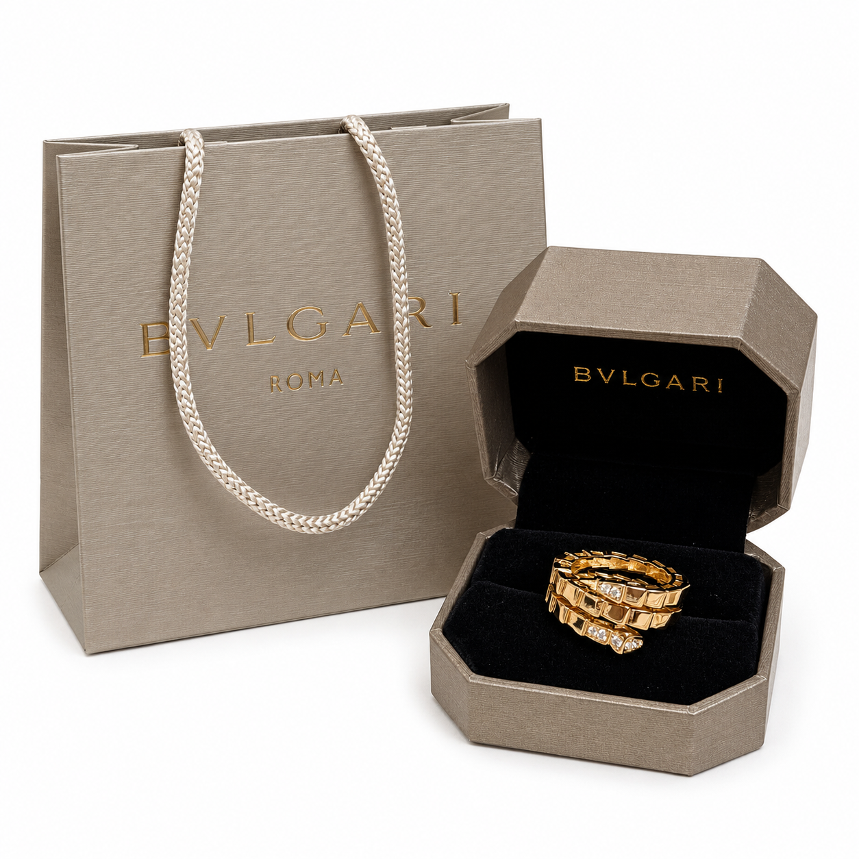 Bvlgari Serpenti Viper Ring(With Box & Proper Packaging)