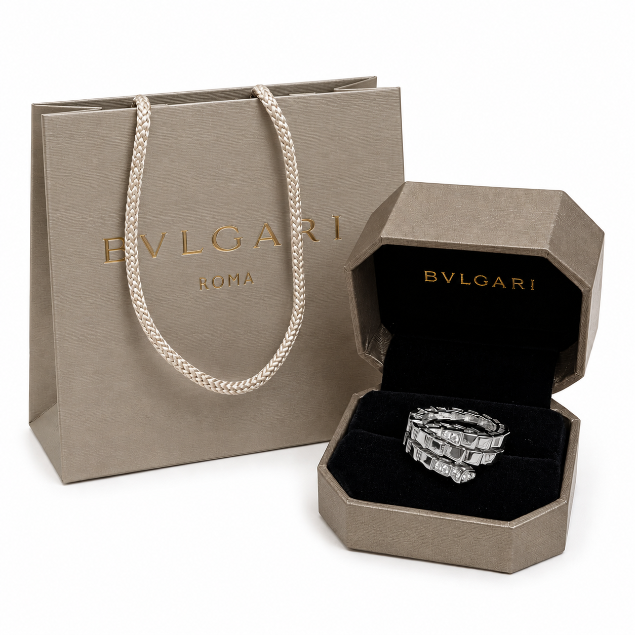 Bvlgari serpenti viper ring (with box & proper packaging)