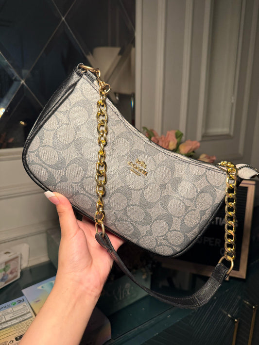 Grey coach shoulder bag (in stock)