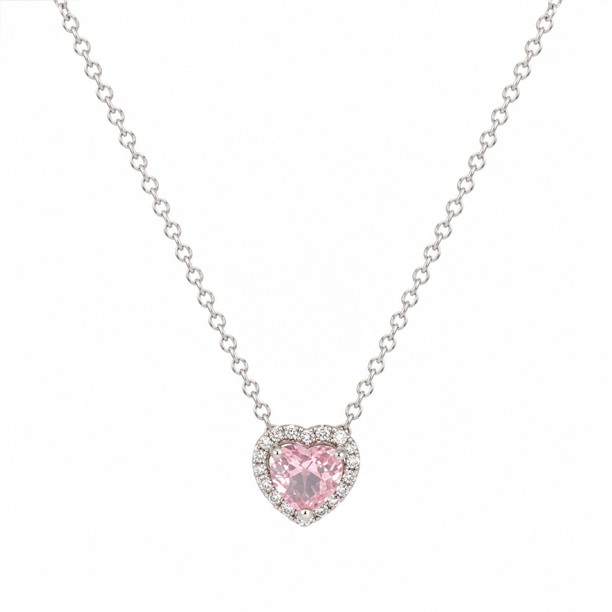 Pandora Sparkling Heart Halo Necklace.(With Box & Proper Packaging)