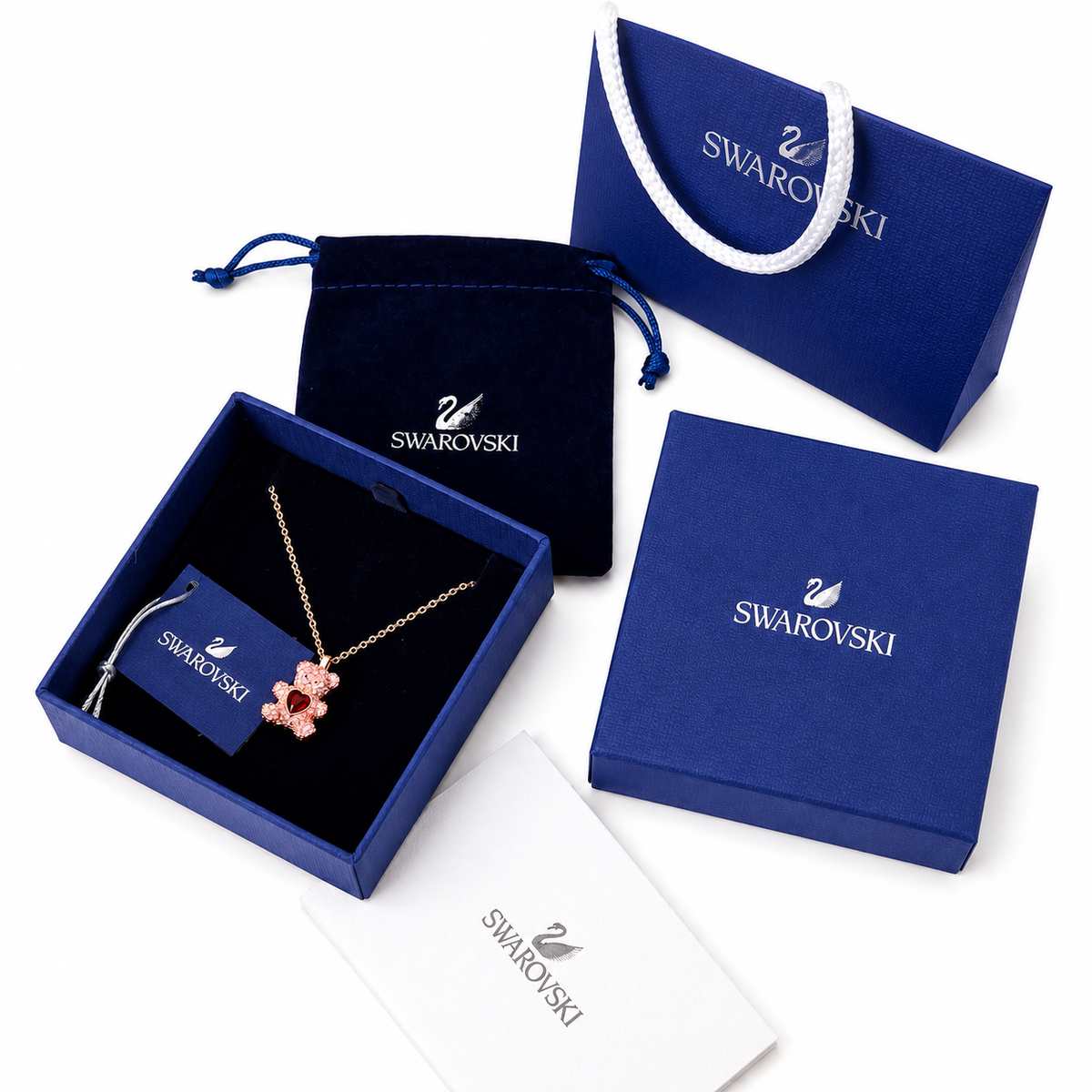 SWAROVSKI- teddy pendant(with box & proper packaging)