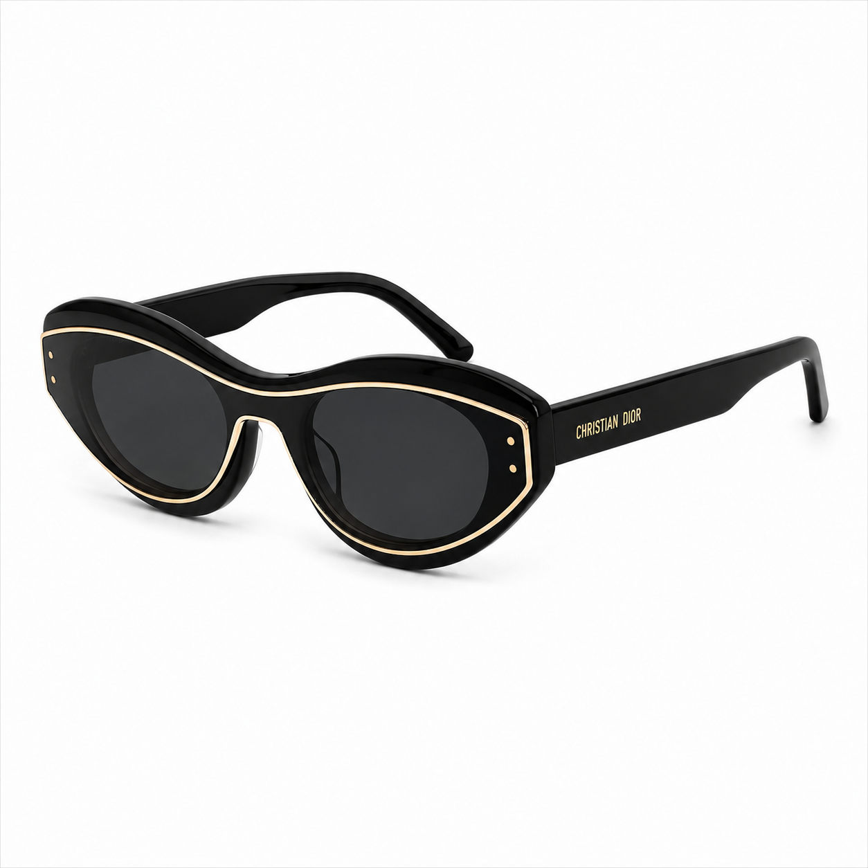 Christian Dior oversized oval shield style sunglasses