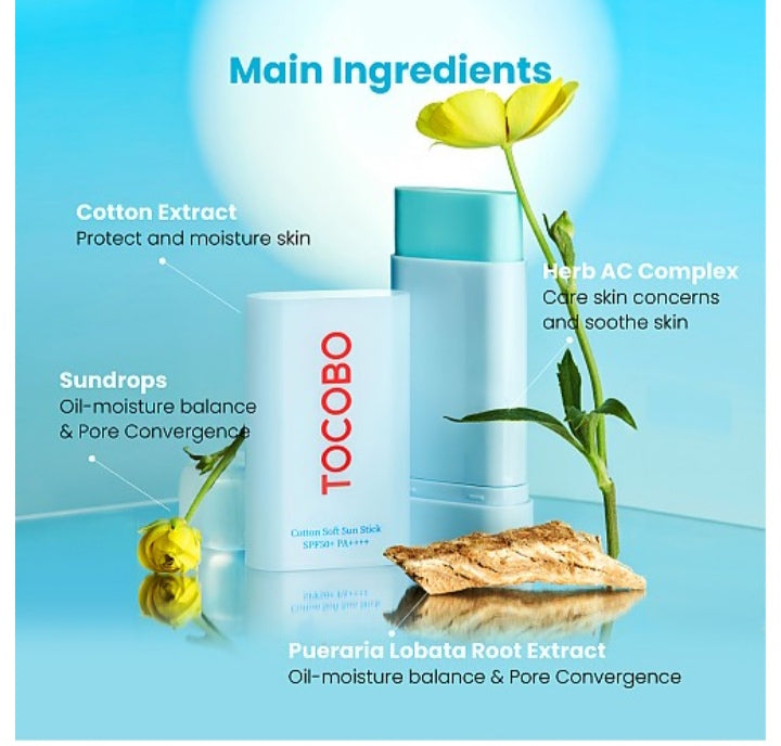 TOCOBO Cotton Soft Sun Stick SPF50+ PA++++