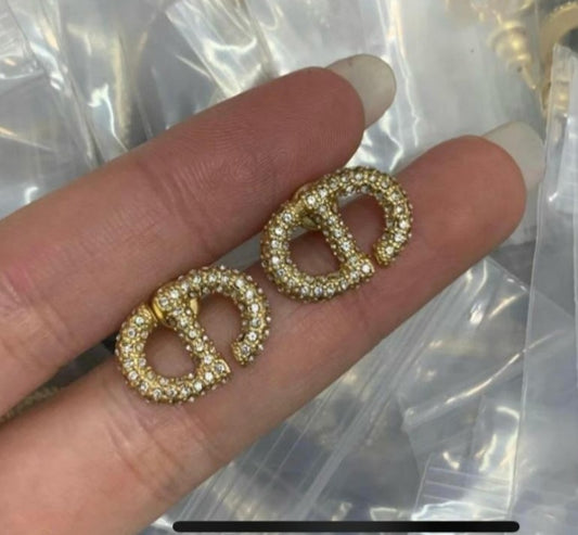 Studded Golden dior studs (pre order)