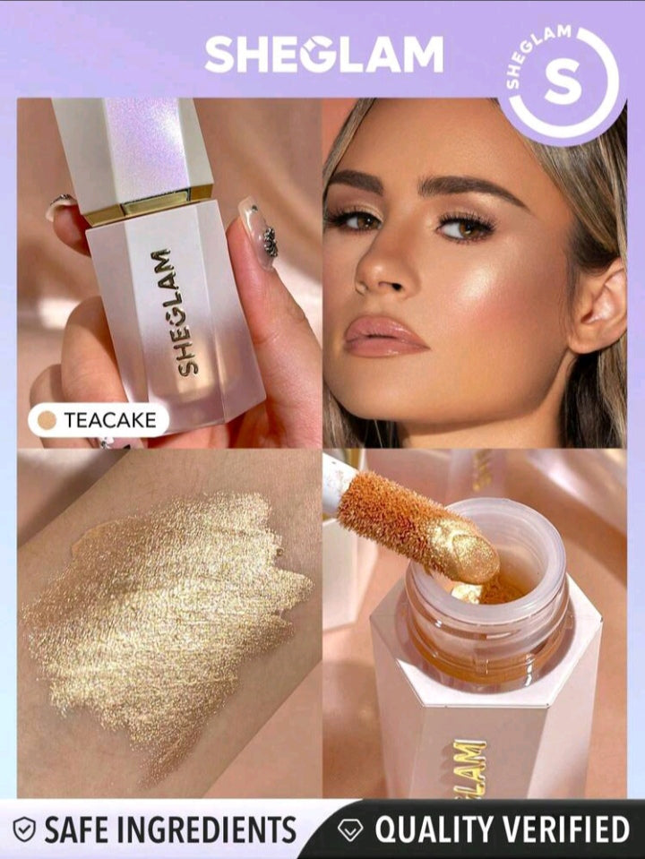 SHEGLAM Glow Bloom Liquid Highlighter-Vanilla Frost Gel Cream Highlighter