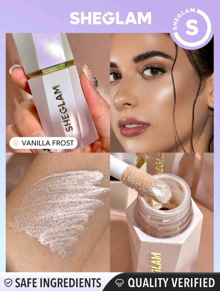 SHEGLAM Glow Bloom Liquid Highlighter-Vanilla Frost Gel Cream Highlighter