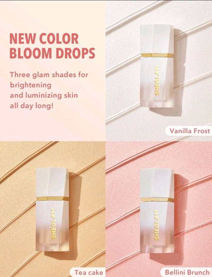 SHEGLAM Glow Bloom Liquid Highlighter-Vanilla Frost Gel Cream Highlighter