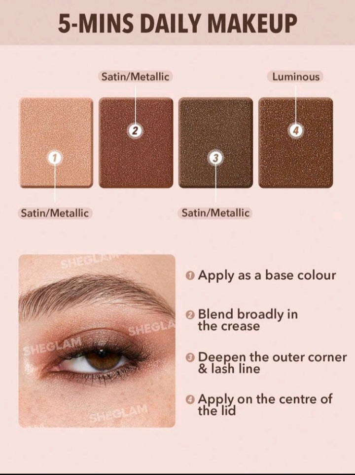 SHEGLAM SHEGLAM Essential Square Eyeshadow Quad-VEIL