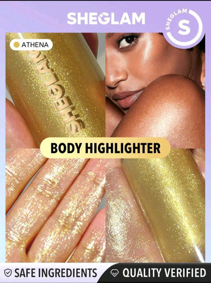 SHEGLAM Sunkissed Body Highlighter - Medusa Liquid Highlighter Liquid Shimmer Long Wear Brightening Glow Body Highlighter