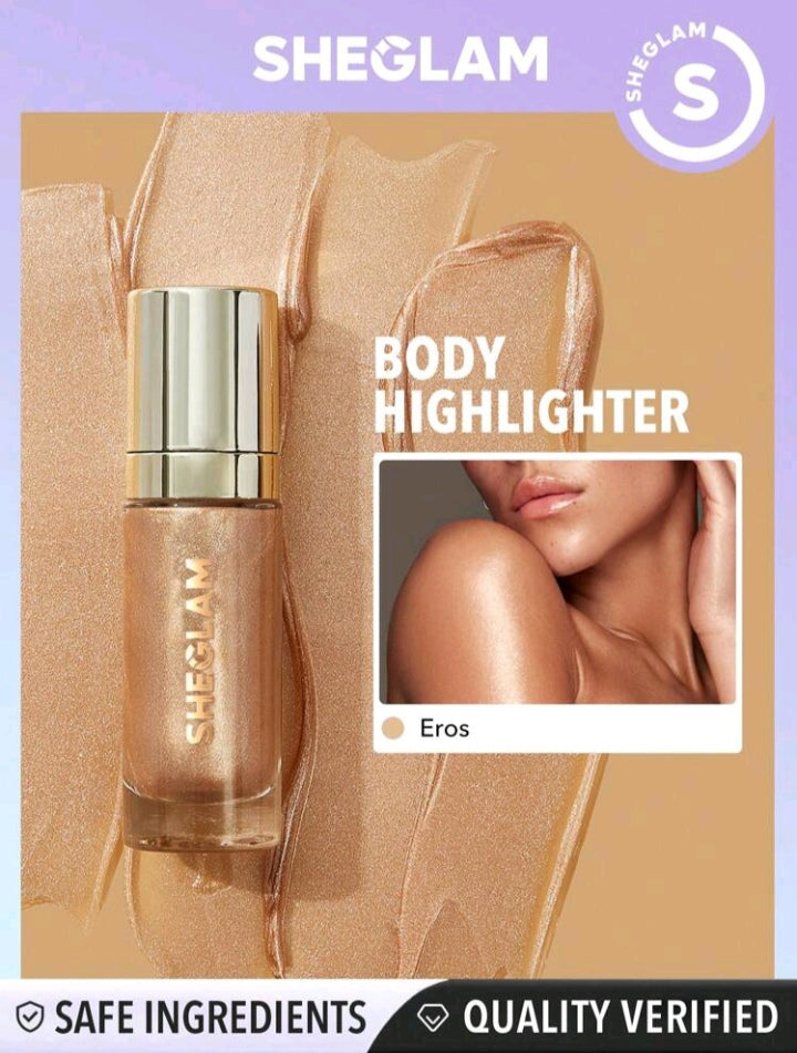 SHEGLAM Sunkissed Body Highlighter - Medusa Liquid Highlighter Liquid Shimmer Long Wear Brightening Glow Body Highlighter