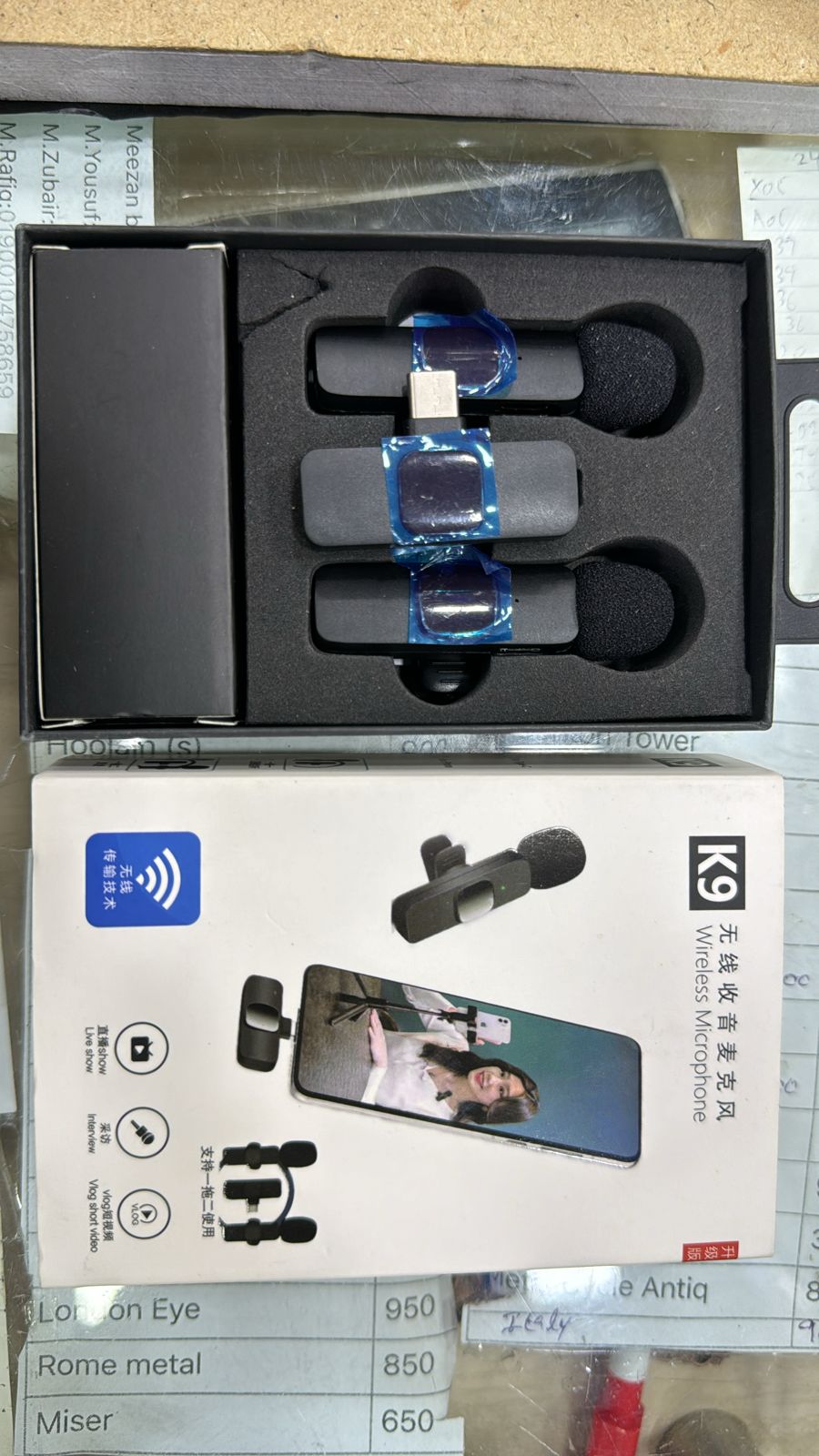 Wireless microphone dual mic set k9