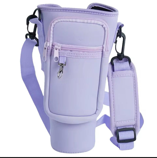 Purple Tumblr holder with strap