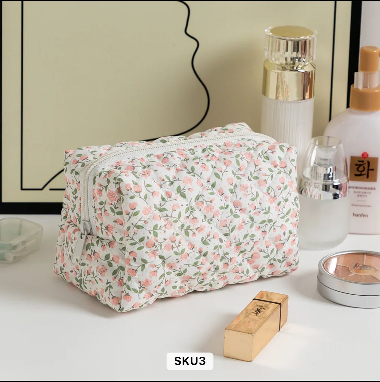 pink Floral Essentials make up pouches v4