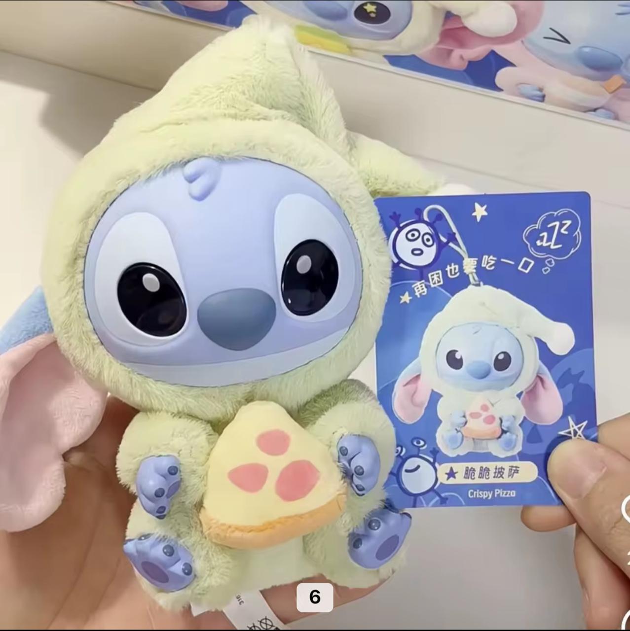 Stitch crispy pizza bag charm keychain
