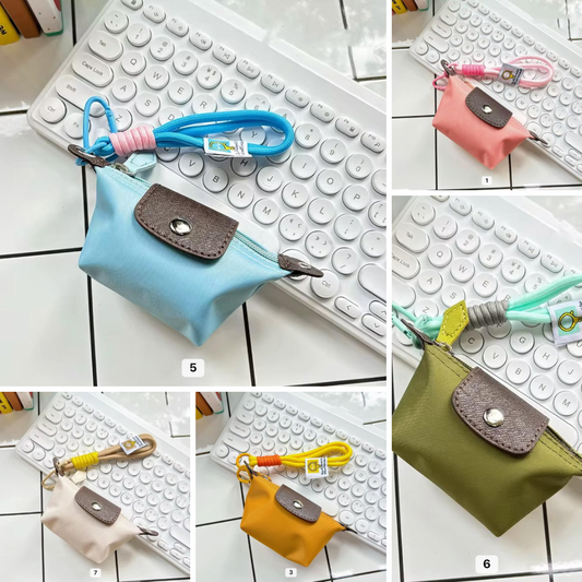 Longchamp mini bag charm keychain