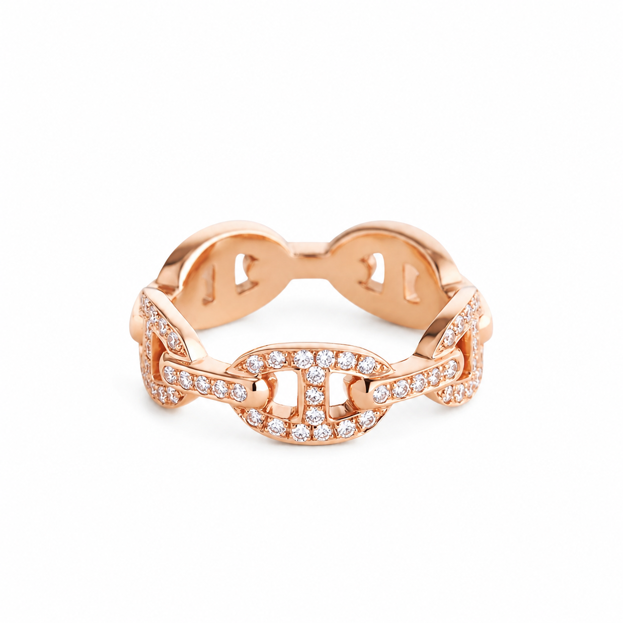 Hermes Anchor Chain Enchained Ring, Small Model (With Box & Proper Packaging)