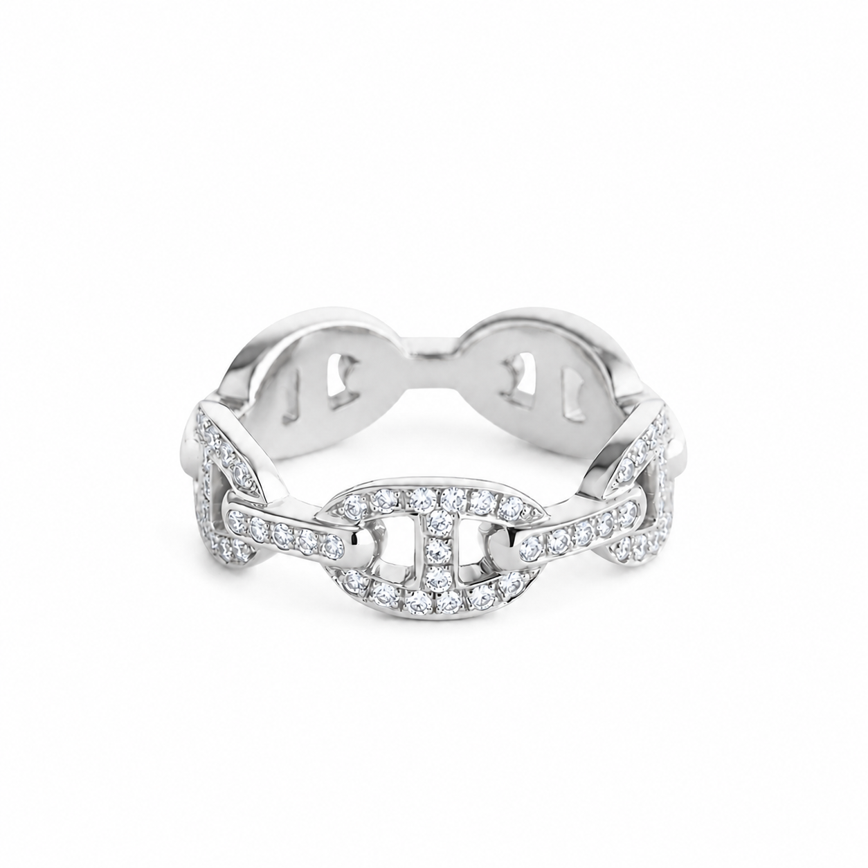 Hermes Anchor Chain Enchained Ring, Small Model (With Box & Proper Packaging)