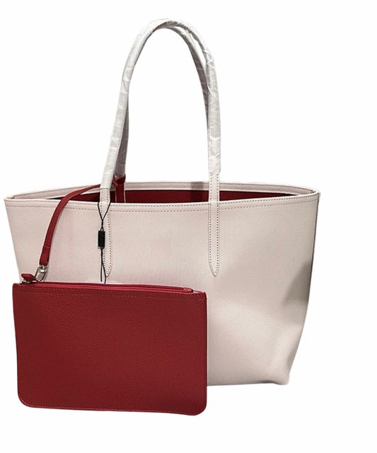 Lacoste Anna Reversible Tote with Removable Pouch – Pink & Red bag (IMMEDIATE DELIVERY AVAILABLE)