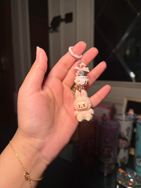 Bloomy Labubu keychain Charm