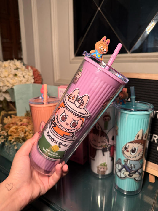 Lavender Labubu sipper