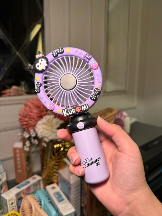 Black Kuromi 3 mode portable fan