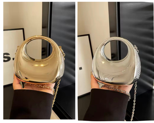 Metallic ring handle handbag (delivery time 15-20 days)