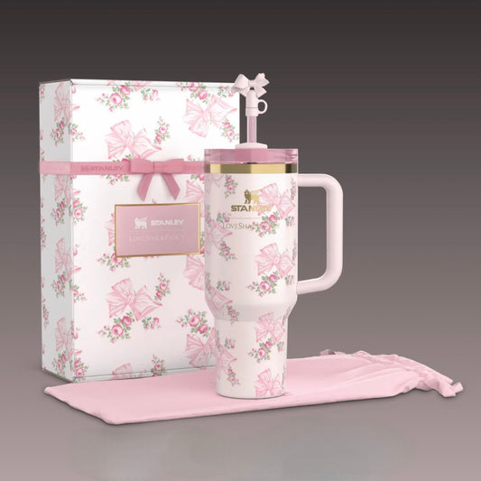 Pink printed Stanley 40oz
