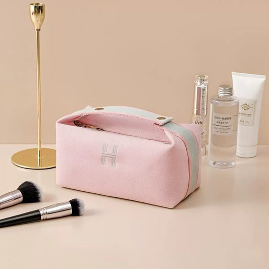 Hermes Light pink with mint zipper pouch  (immediate delivery available)