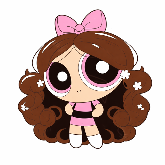 Pink Bow Cute Girl Metal Phone Sticker