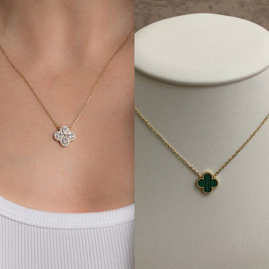 Studded vancleef necklace