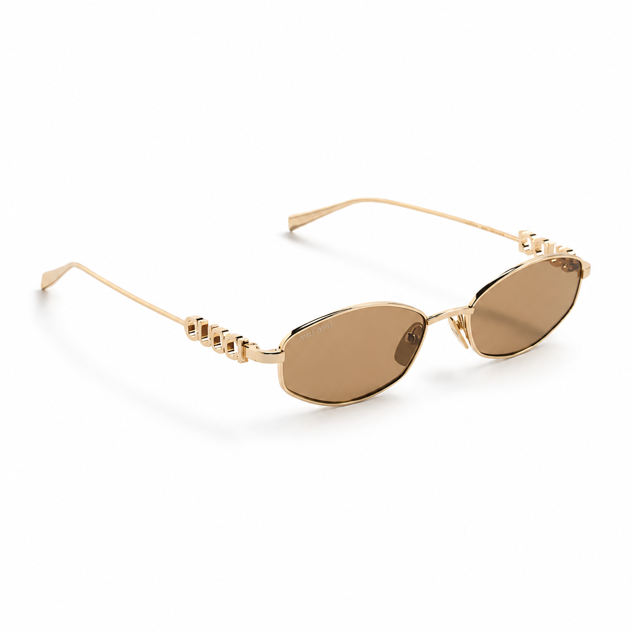Gucci Round Logo Temple Sunglasses – Gold/Brown